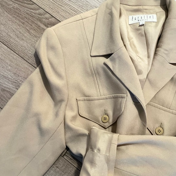 Parallel Basics Vintage Y2K khaki blazer size 4 - Picture 2 of 6